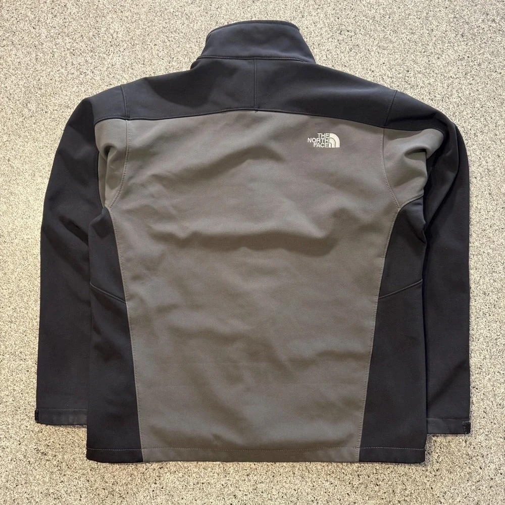 The North Face Apex Bionic Jacket Mens M Full Zip Fleece Black Grey